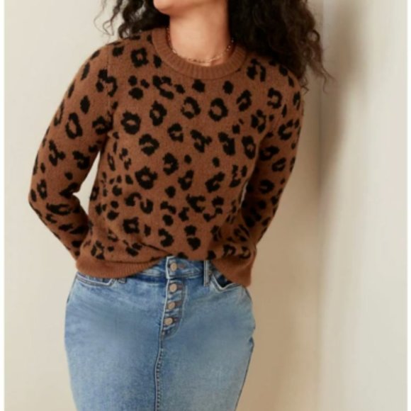 Old Navy Sweaters - Cozy Brown Cheetah Print Sweater - Old Navy size 4x